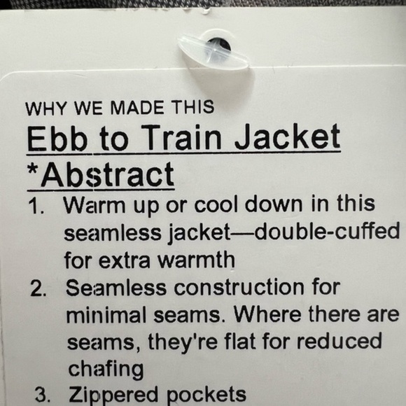 Lululemon Ebb to Train Jacket *Abstract
Black / Dark Chrome
New with Tags - Picture 16 of 17